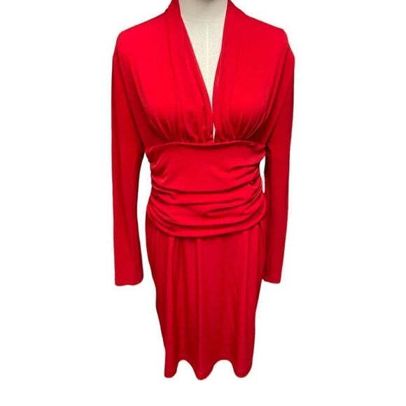Andrea Behar Red Dress NWOT Size M - Picture 3 of 9